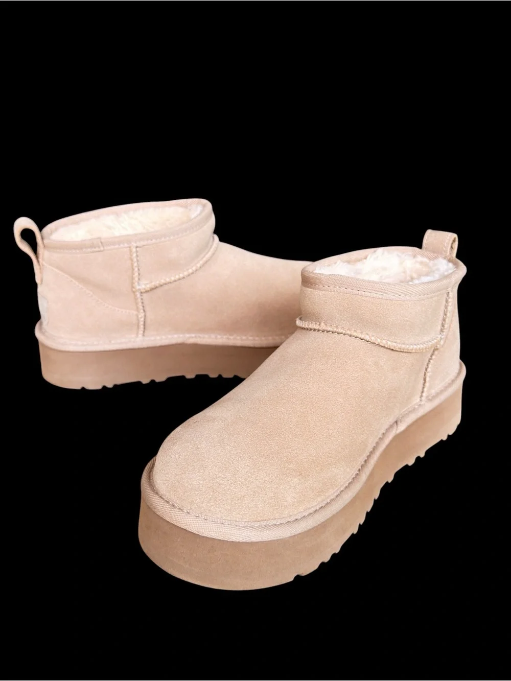 UGG Big Kids' Classic Ultra Mini Platform Boots - Sand